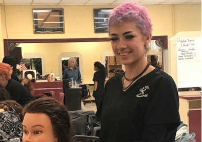 Cosmetology Student Uses Knowledge For On-The-Job Training